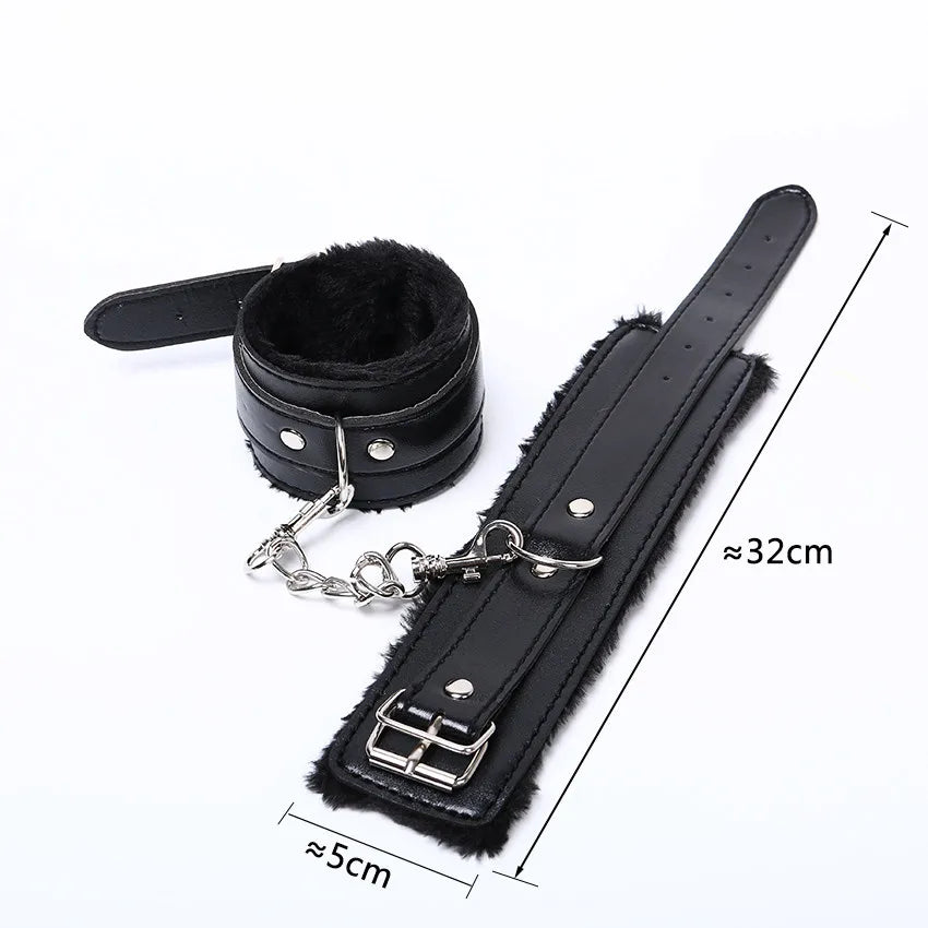 Erotic Handcuffs / Ankle Cuffs With Or Without Whip