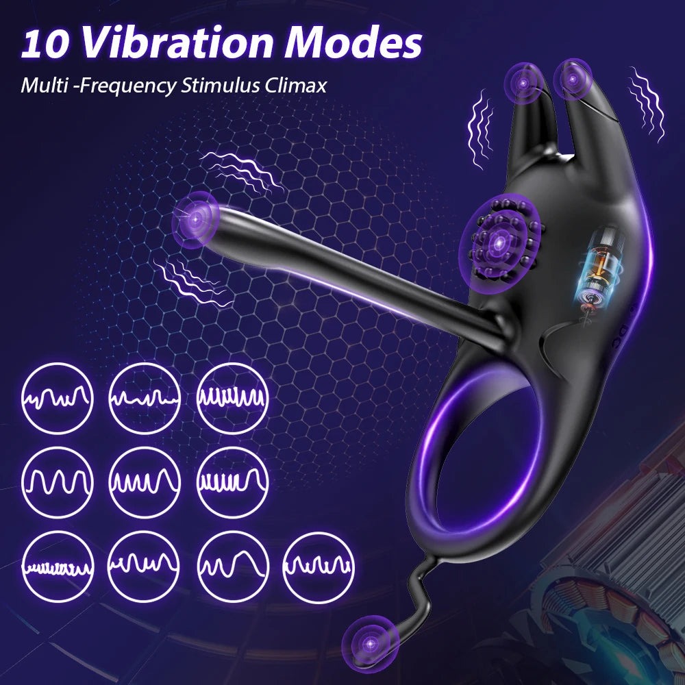 Vibrating Penis Ring with Clitoral stimulation