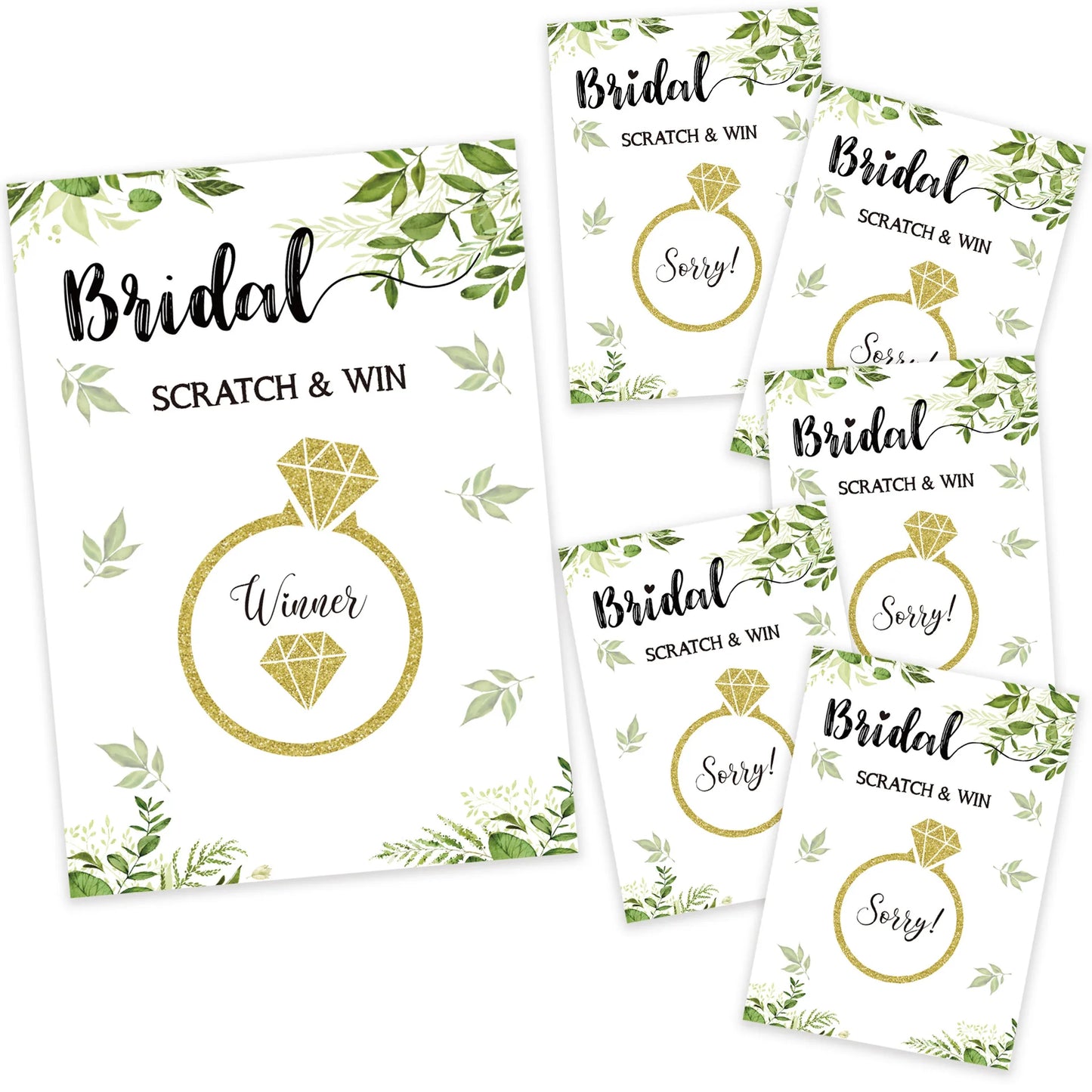 48Pcs/set Bride to be Game Card