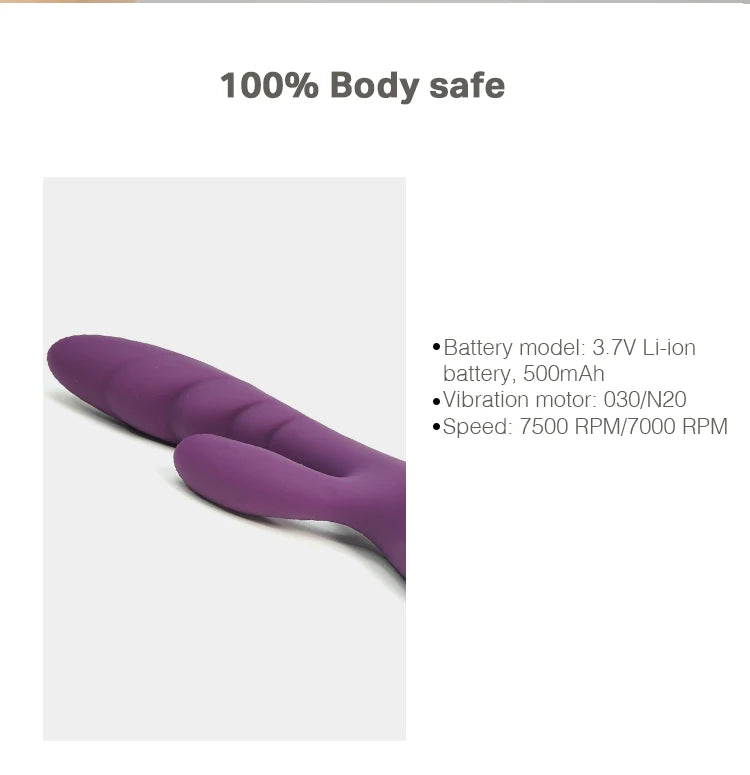 Wosilicone rabbit vibrator rechargeable