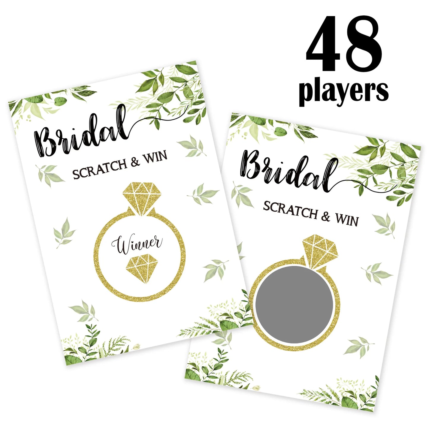 48Pcs/set Bride to be Game Card