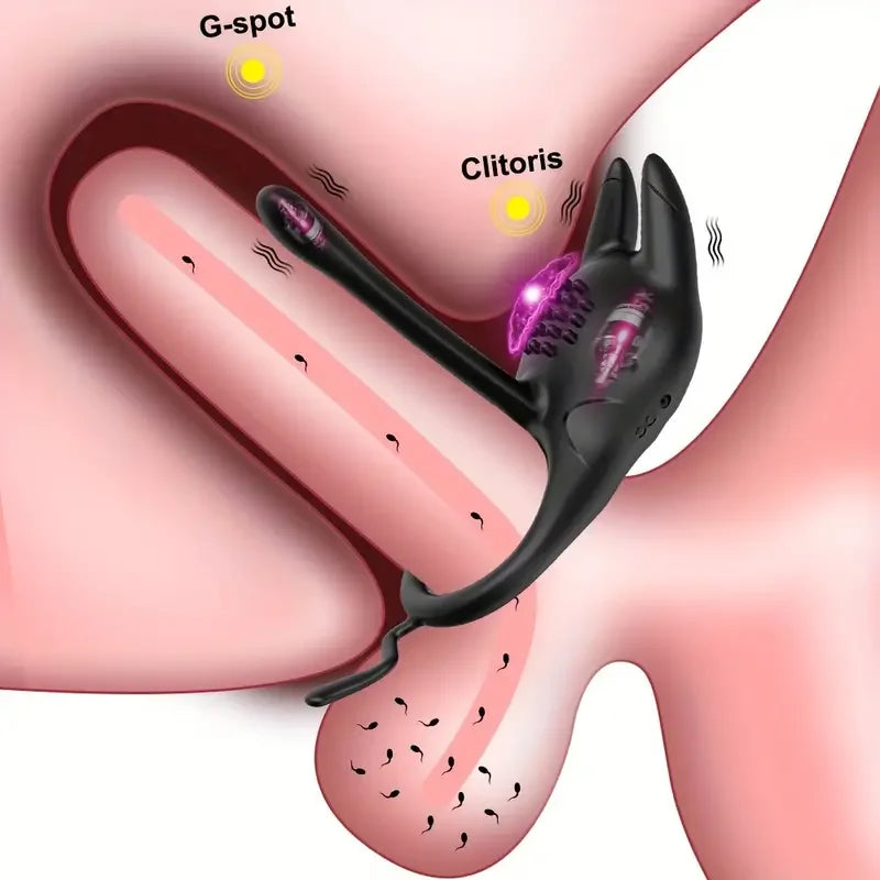 Vibrating Penis Ring with Clitoral stimulation