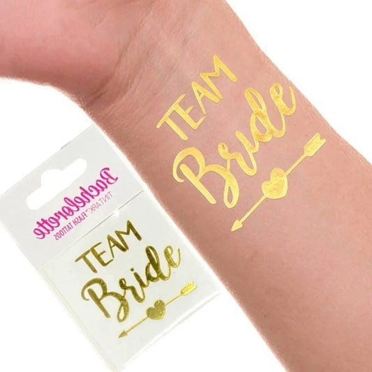 12pcs Team Bride Tattoo Sticker