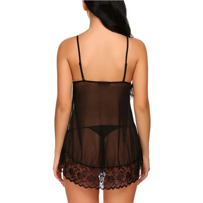 Sexy Lingerie Babydoll Suspender Dress