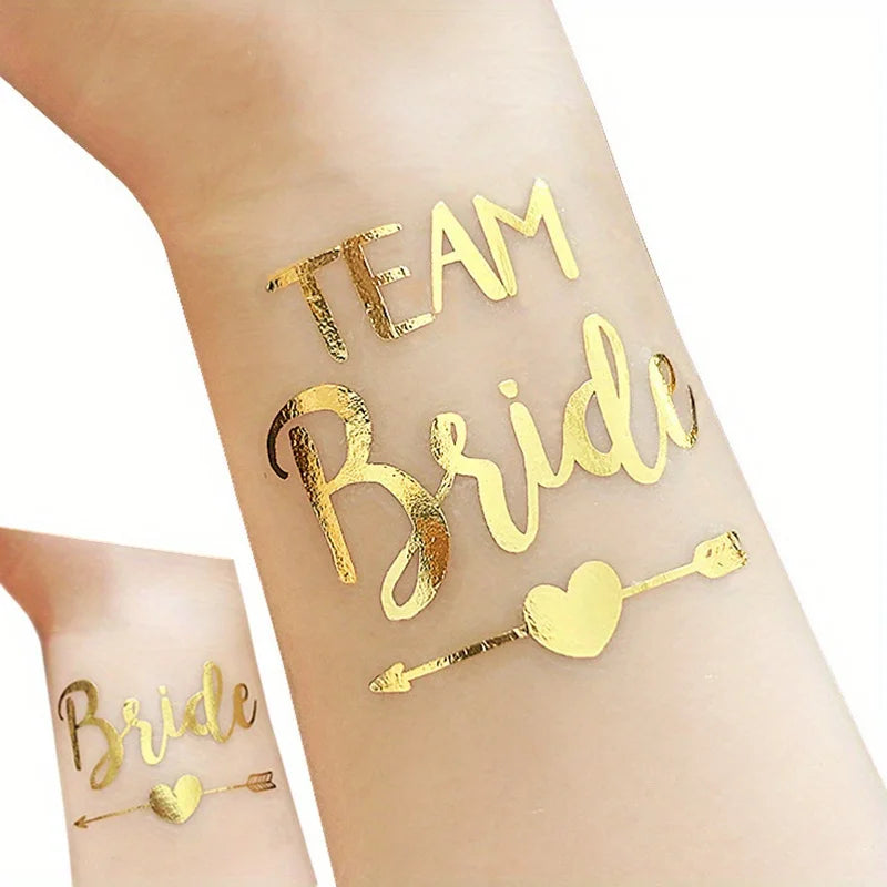 12pcs Team Bride Tattoo Sticker