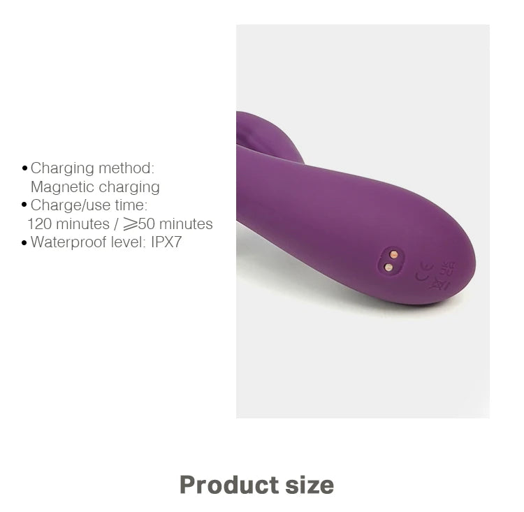 Wosilicone rabbit vibrator rechargeable