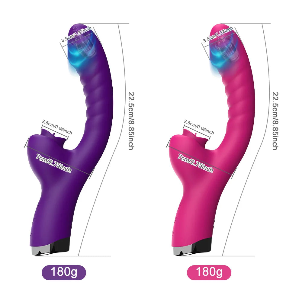 Tongue Licking Vibrator 2 In 1