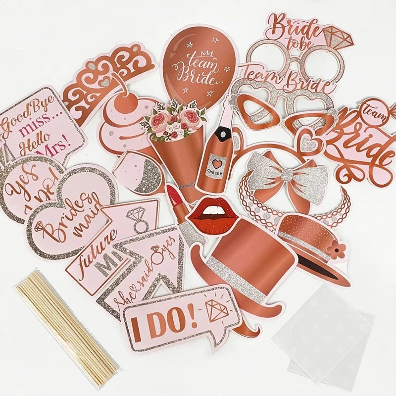 Team Bride to be Photo Booth Props