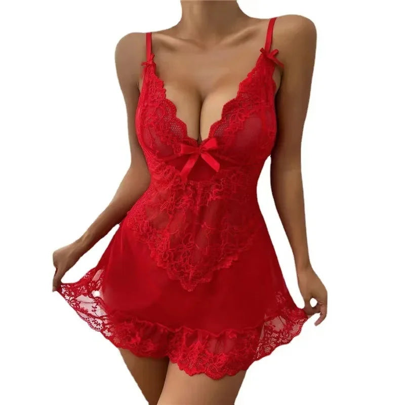 Sexy Open Bra Babydoll Dress